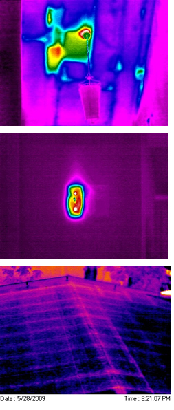 Infrared scan images of residential thermal anomalies